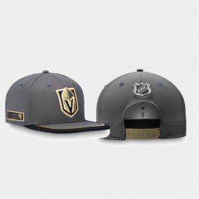 Vegas Golden Knights 2020 NHL Draft gray black Authentic Pro Snapback Adjustable Hat