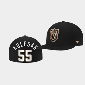 Keegan Kolesar Vegas Golden Knights Hat Core Primary Logo Black Fitted Cap