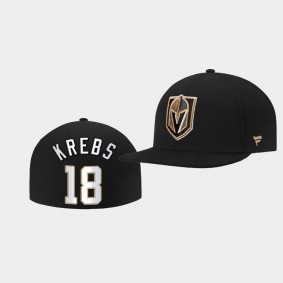 Peyton Krebs Vegas Golden Knights Hat Core Primary Logo Black Fitted Cap