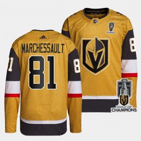 Vegas Golden Knights 2023 Stanley Cup Champions Jonathan Marchessault #81 Gold Authentic Home Jersey Men's