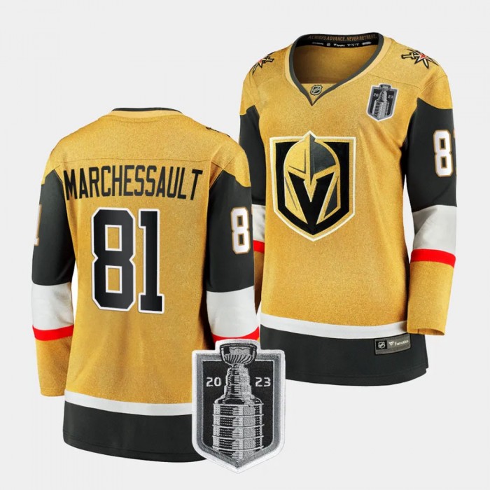 Vgk Jonathan Marchessault 2023 Stanley Cup Final Gold Home Jersey Women 