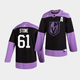 Mark Stone Golden Knights #61 Practice Hockey Fights Cancer Jersey