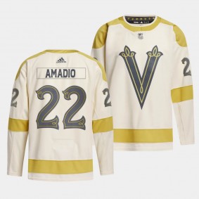 Vegas Golden Knights 2024 NHL Winter Classic Michael Amadio #22 Cream Primegreen Jersey Men's