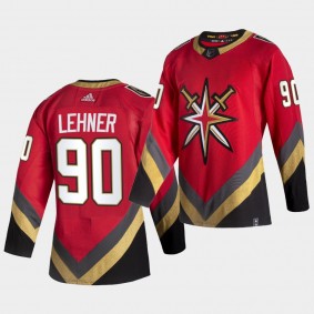 Robin Lehner #90 Golden Knights 2020-21 Reverse Retro Fourth Authentic Red Jersey